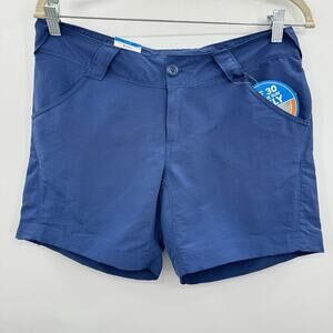 Columbia PFG Omni-Wick Women's 5" Nylon Shorts Size S Blue UPF 30+ Fishing New